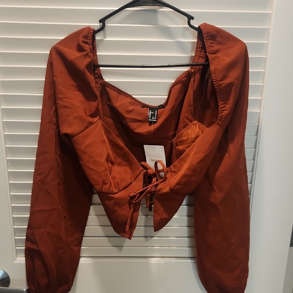 NWT Forever 21 Rust Long Sleeve Top